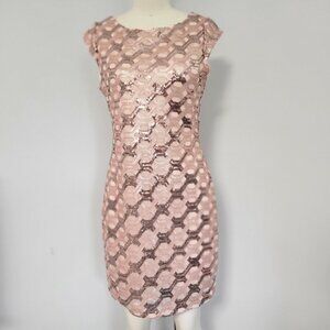 Speechless Blush Pink Sequin Cap Sleeve Semi Formal Dress Size 9 NWT